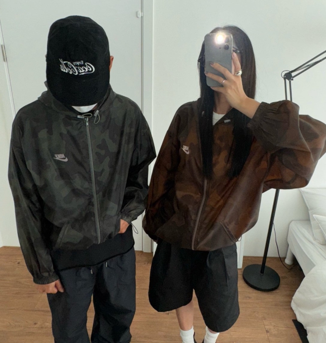 나이키 카모 후드바람막이 (3color)