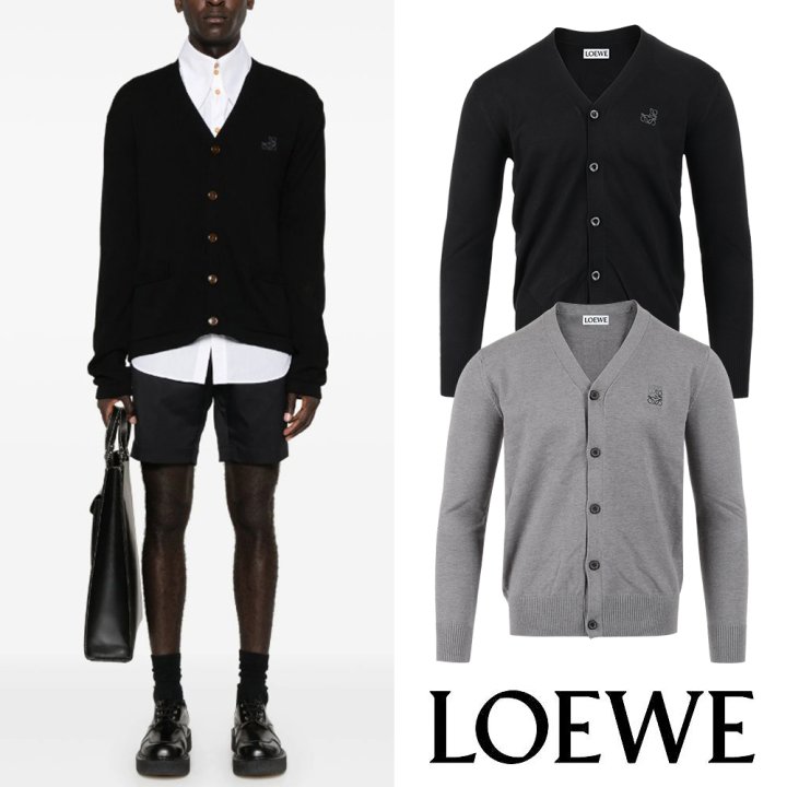 로에베 신상 아나그램 자수 울 가디건 (2color)