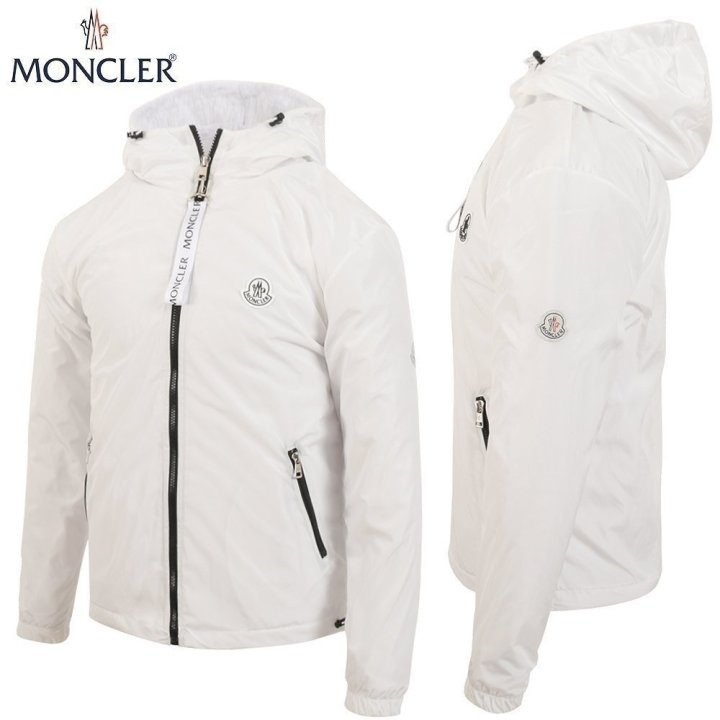 몽클레어 25FW 화이트패치 로고 바람막이 -화이트-