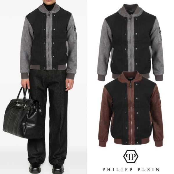 필립플레인 스틸로고 니트레이어드 MA-1 자켓 (2color)-레플리카 사이트 쇼핑몰