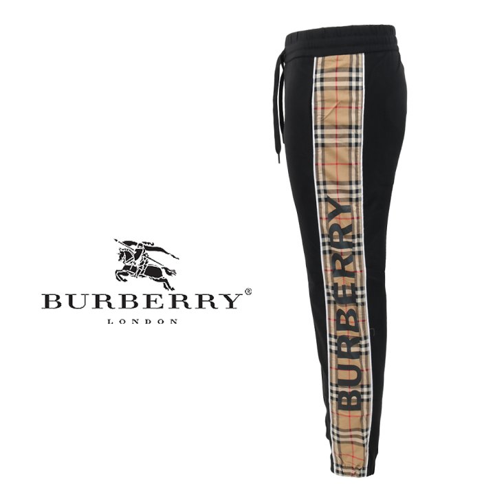 버버리 노바 체크 레터링 트레이닝 팬츠