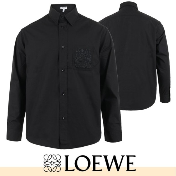 로에베 아나그램 자수 세미 오버 셔츠-레플리카 사이트 쇼핑몰