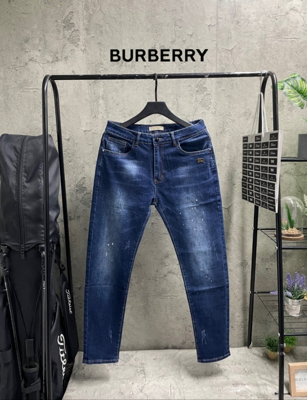 버버리 기마패치 찐청