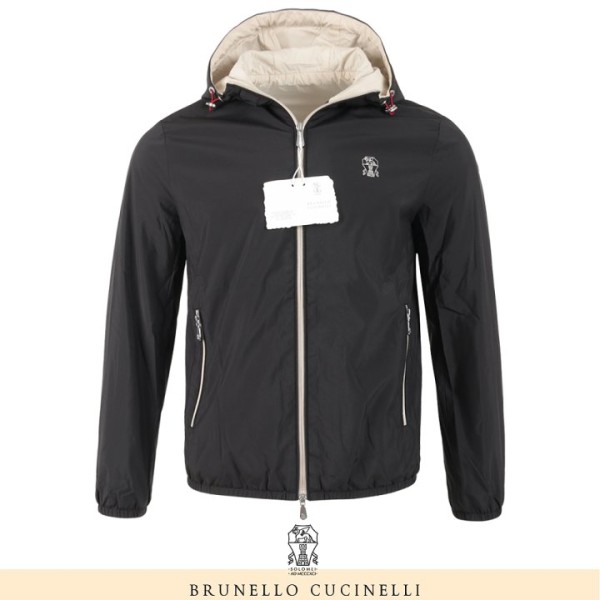 브루넬로 쿠치넬리 로고 자수 바람막이-레플리카 사이트 쇼핑몰