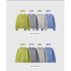 메종키츠네 라운드넥 캐시 니트 (5color) -남여공용