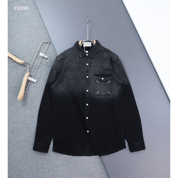 메종 마르지엘라 그라데이션 스티치 데님 셔츠 - 2 Color-레플리카 사이트 쇼핑몰