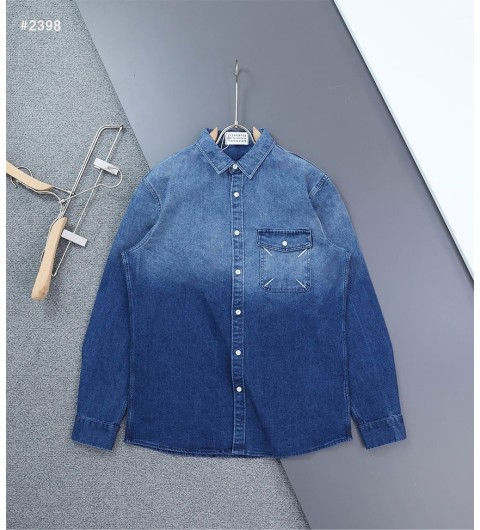 메종 마르지엘라 그라데이션 스티치 데님 셔츠 - 2 Color