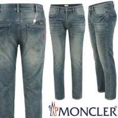 몽클레어 더블 자수 엠보 슬림 일자진