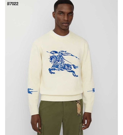 버버리 EKD 자수 로고 울 블렌드 니트 풀오버 - 2 Color