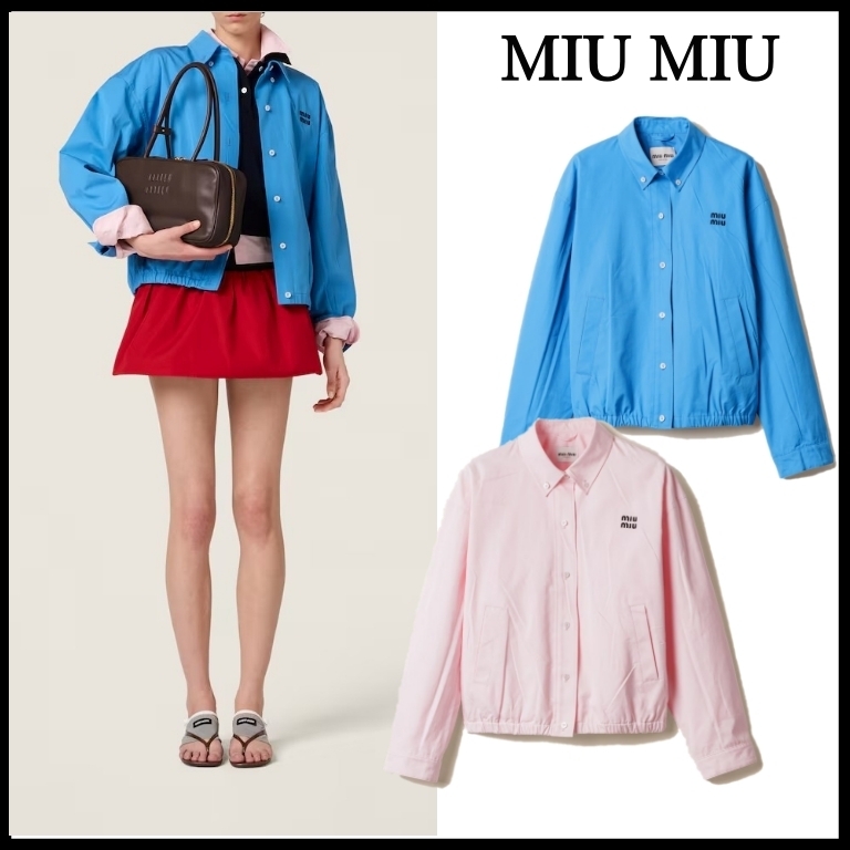 미우미우 여성 백벤트 코치자켓 - 3 Color
