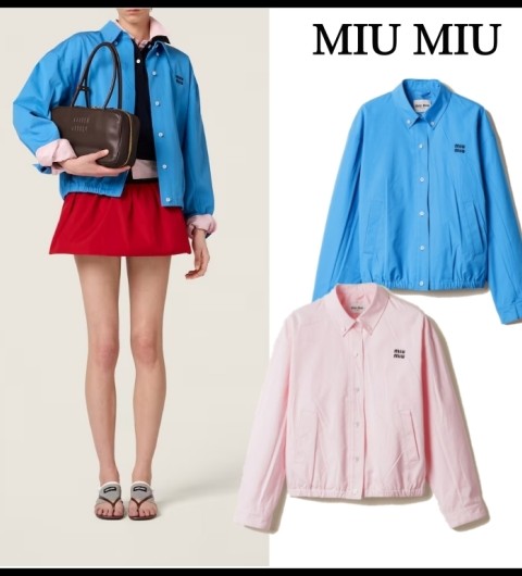 미우미우 여성 백벤트 코치자켓 - 3 Color