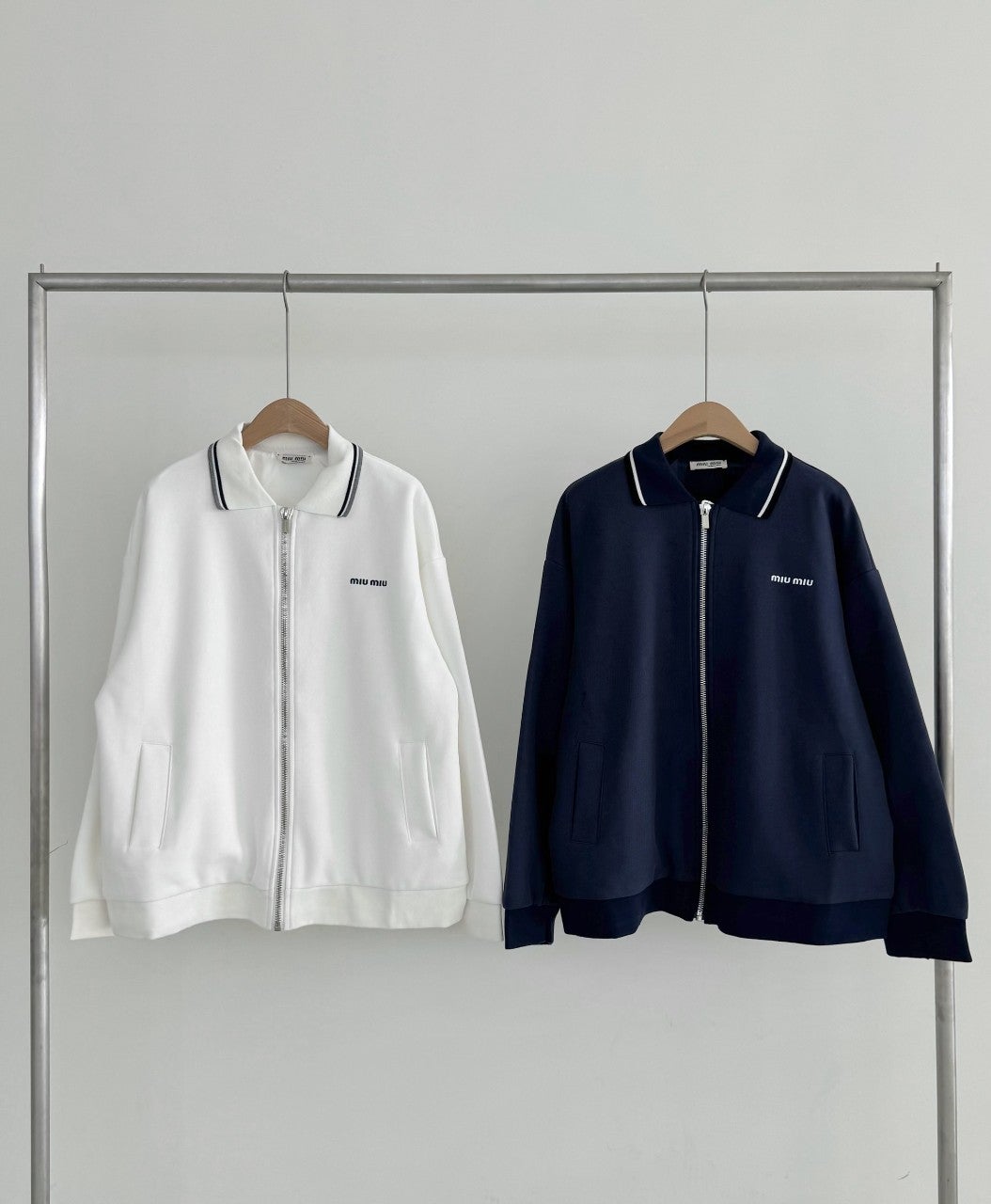 미우미우 여성 피케 블루종 - 2 Color