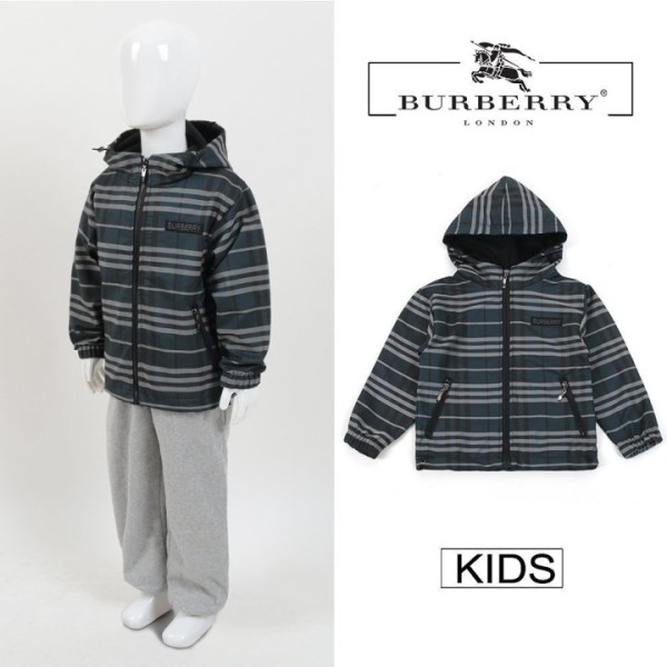 버버리 키즈 체크 바람막이 -차콜--레플리카 사이트 쇼핑몰