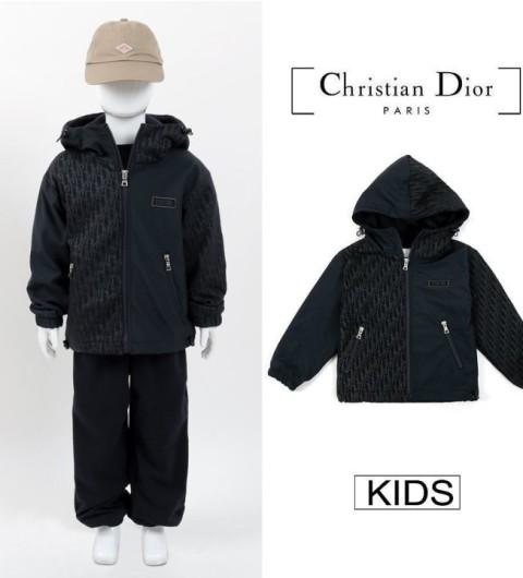 디올 키즈 배색 나염 바람막이