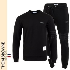 톰브라운 블랙 4바 맨투맨 셋업