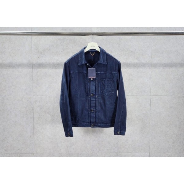 루이비통 가먼트 다이드 데님 트러커 재킷-레플리카 사이트 쇼핑몰
