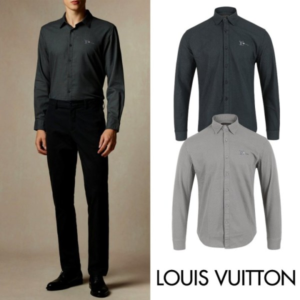 루이비통 신상 모노자수 패턴 셔츠 (2color)-레플리카 사이트 쇼핑몰