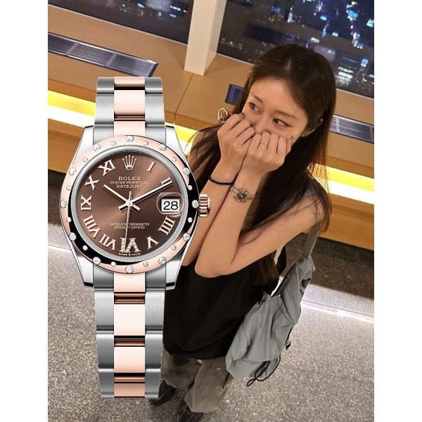 롤렉스 데이저스트 에버로즈골드 다이아 초코 여성 (국내공장 AS가능)-레플리카 사이트 쇼핑몰