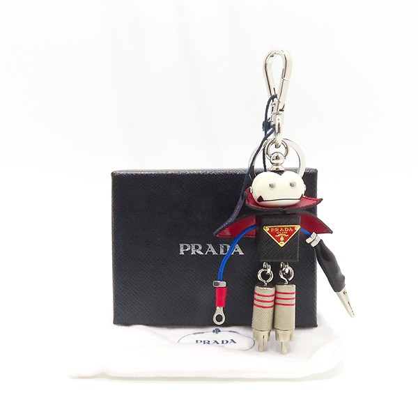 프라다 레더 블라드 트릭 키체인 블랙-레플리카 사이트 쇼핑몰