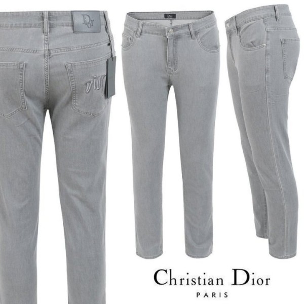 디올 자수 로고 그레이 슬림 일자진-레플리카 사이트 쇼핑몰