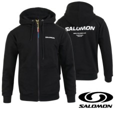 살로몬 로고 나염 후드 집업