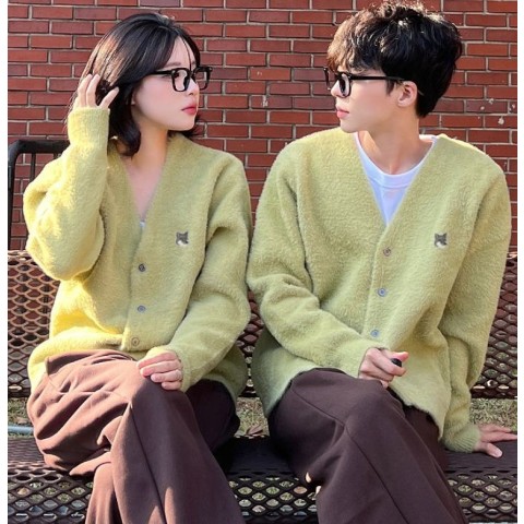 메종키츠네 회색 폭스 모헤어 가디건 (4color) -20436