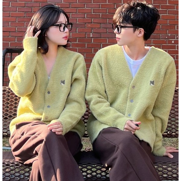 메종키츠네 회색 폭스 모헤어 가디건 (4color) -20436-레플리카 사이트 쇼핑몰
