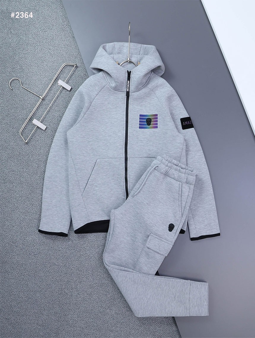 세일 - 어메이징크리 아코디오 패브릭 후드집업 + 조거팬츠 세트 - 2 Color
