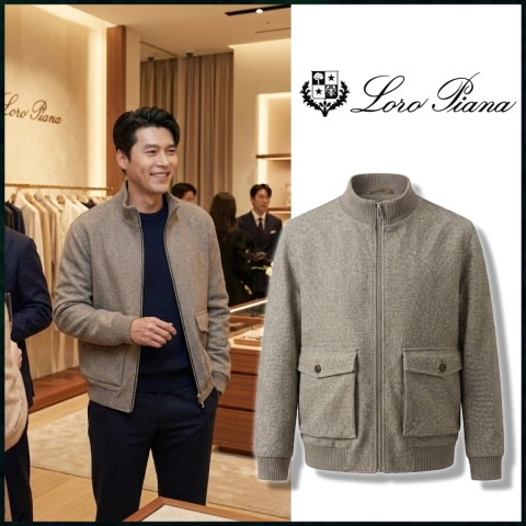 로로피아나 울 집업 패딩 자켓