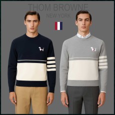 톰브라운 홀리데이 자카드 배색 울 블렌드 니트 풀오버 - 2 Color