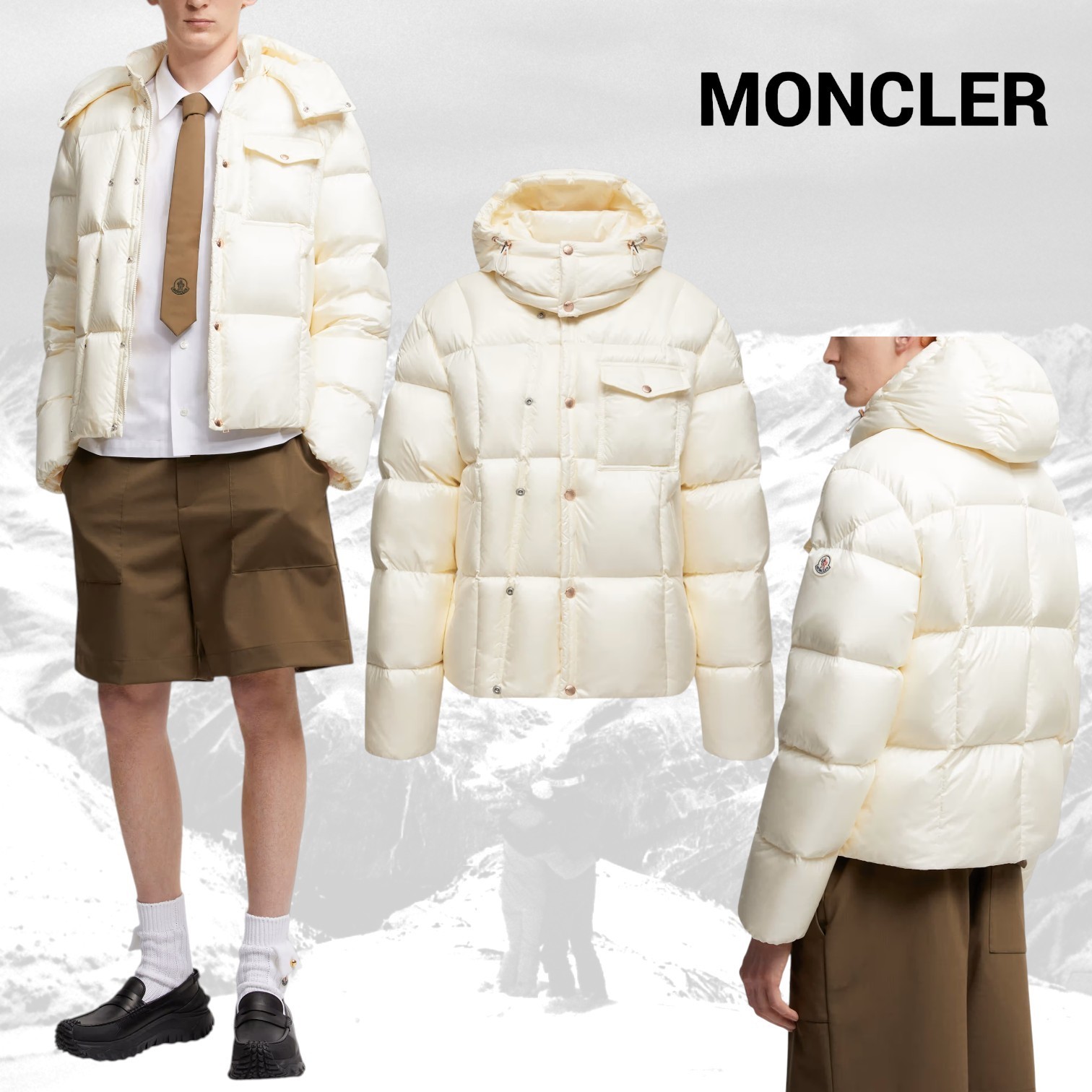 몽클레르 세르판토 후드 쇼트 다운 자켓 - 3 Color