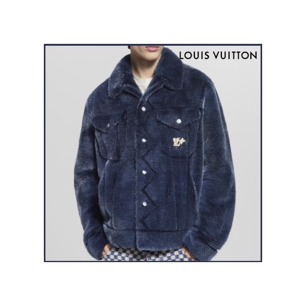 루이비통 밍크 데님 트러커 퍼 자켓-레플리카 사이트 쇼핑몰