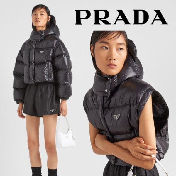 프라다 리나일론 구스 숏 패딩 -여성용--레플리카 사이트 쇼핑몰