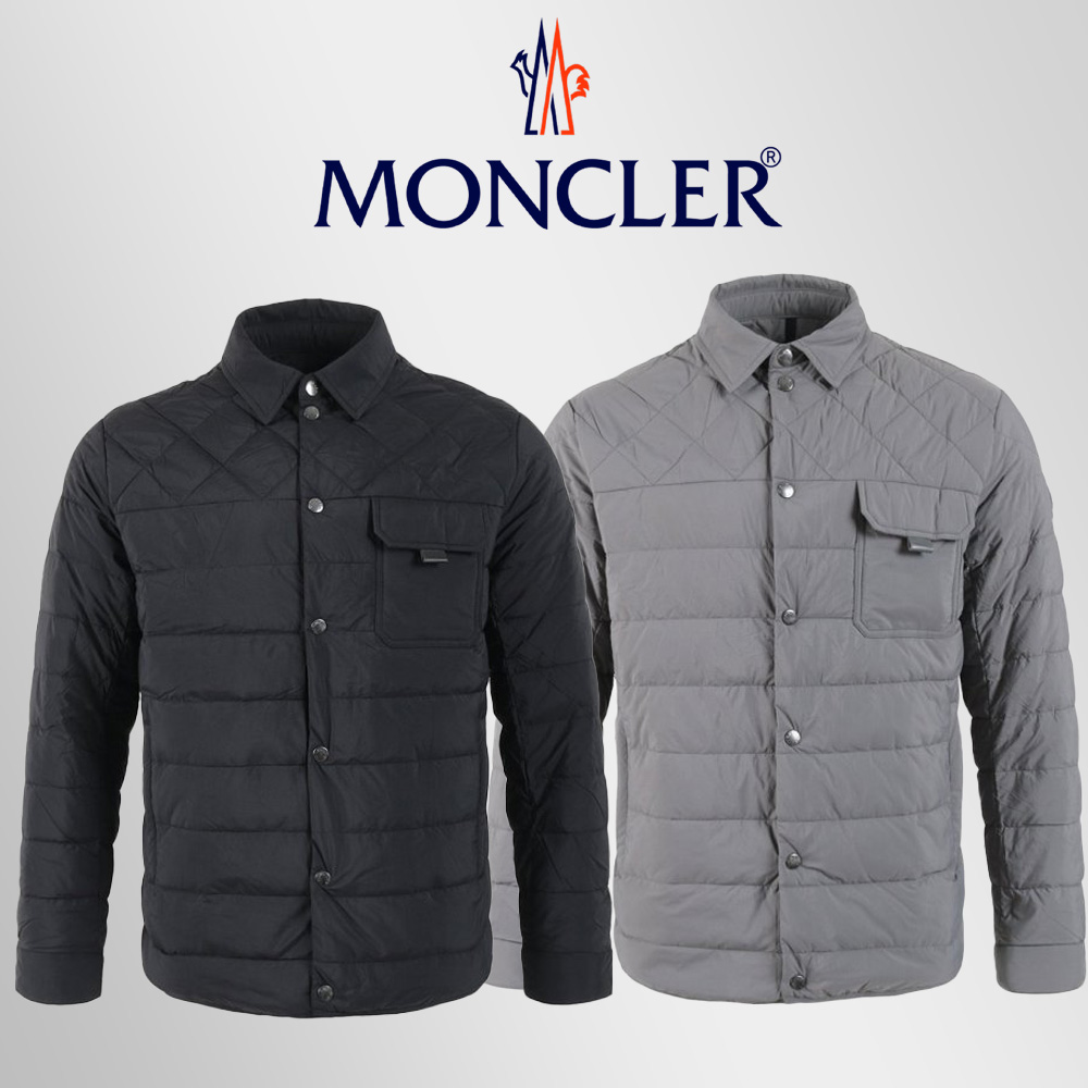 몽클레어 투톤 퀄팅 패딩 셔츠