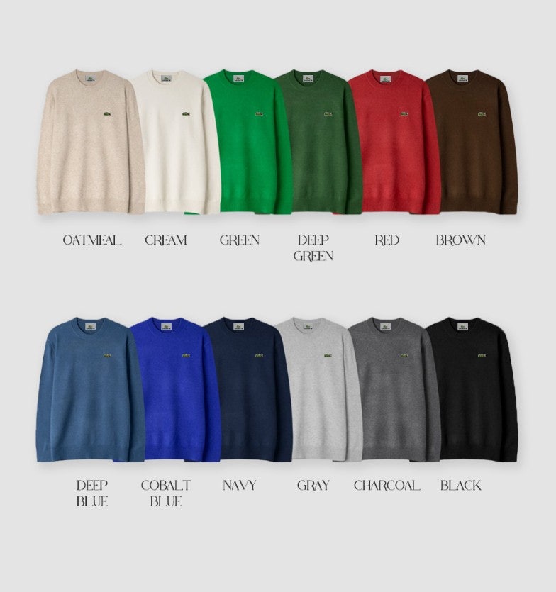 라코스테 워셔블 라운드넥 니트 (12color)
