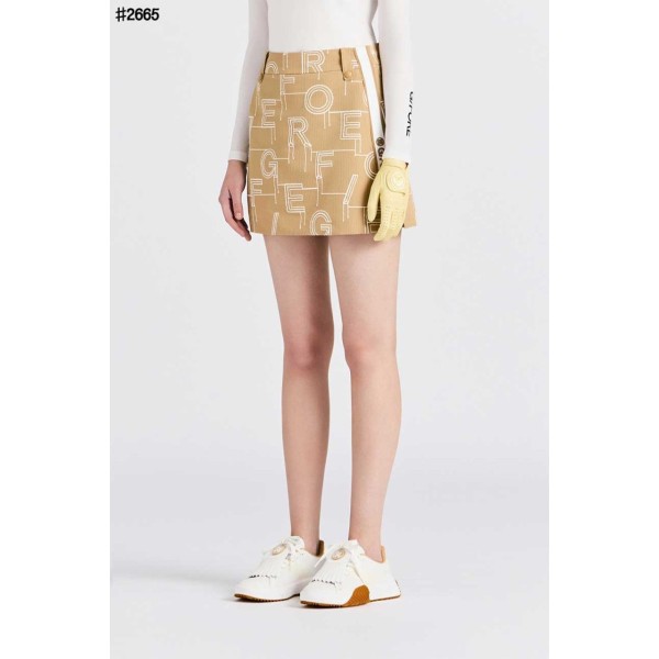 지포어 여성 로고 플레이 시어서커 A 라인 스커트 - 2 Color-레플리카 사이트 쇼핑몰