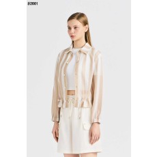 지포어 여성 경량 우븐 스트라이프 셔켓 - 2 Color