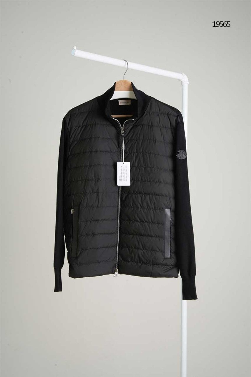 몽클레어 블랙패치 니트 패딩 자켓