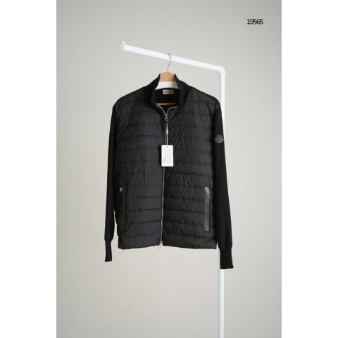 몽클레어 블랙패치 니트 패딩 자켓