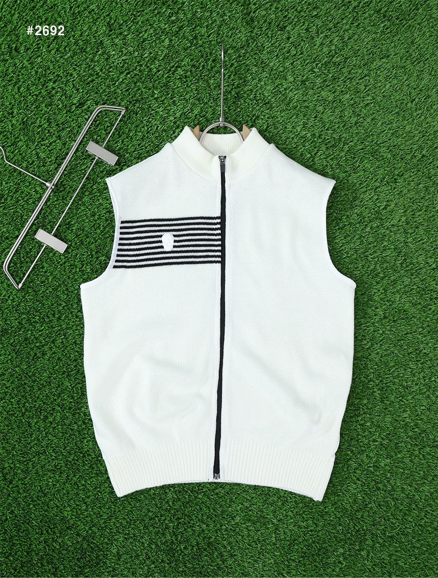 어메이징크리 아코디오 니트 집업 베스트 - 2 Color