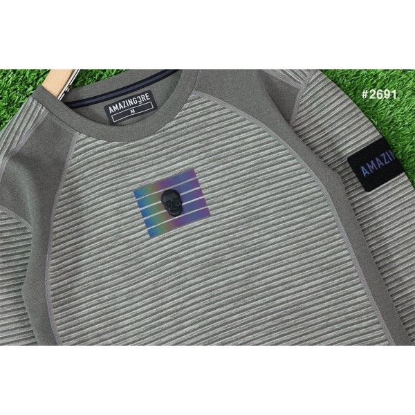 어메이징크리 아코디오 스트라이프 플리스 라운드 티셔츠 - 2 Color-레플리카 사이트 쇼핑몰