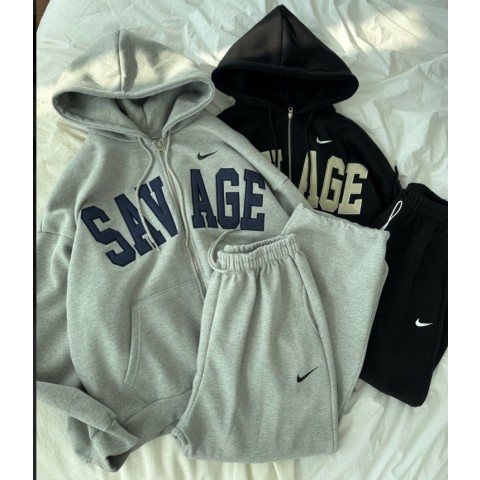 나이키 세비지 후드집업 세트 (기모) -2color