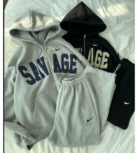 나이키 세비지 후드집업 세트 (기모) -2color