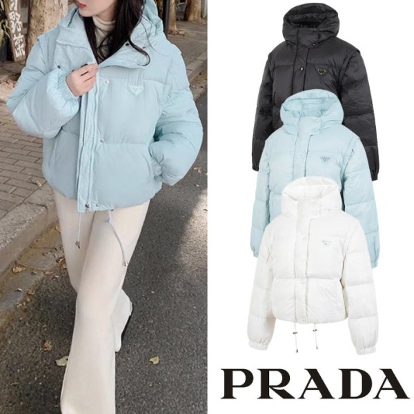 *기획특가* 프라다 클래식 트라이앵글 후드 덕다운 멀티 패딩 (3color) -100%오리털--레플리카 사이트 쇼핑몰