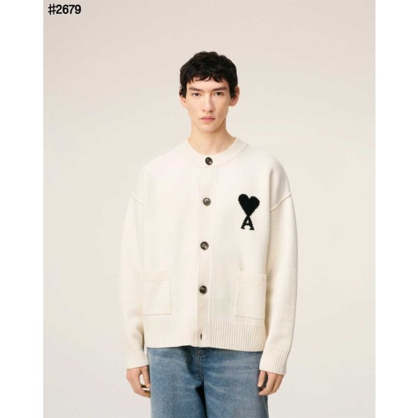 아미 드 꾀흐 블랙 하트 울 자카드 가디건-레플리카 사이트 쇼핑몰