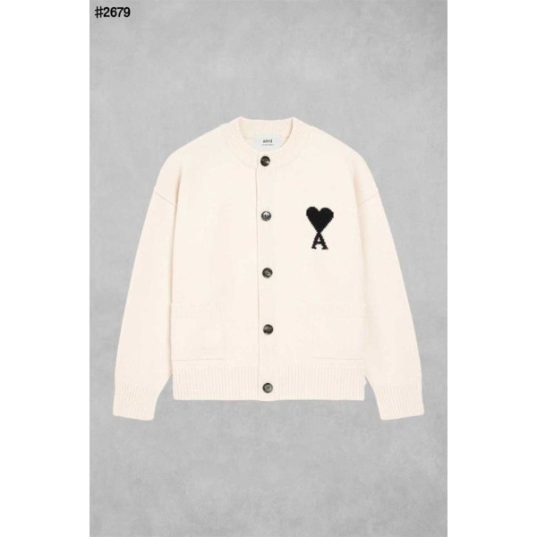 아미 드 꾀흐 블랙 하트 울 자카드 가디건-레플리카 사이트 쇼핑몰