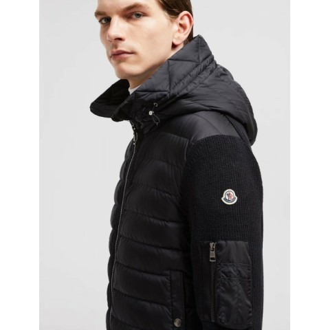 몽클레어 로고 패치 울 니트 패딩자켓 - 2 Color