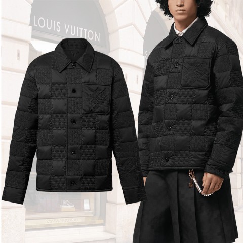 루이비통 다미에 퀄팅 패딩 셔츠 자켓