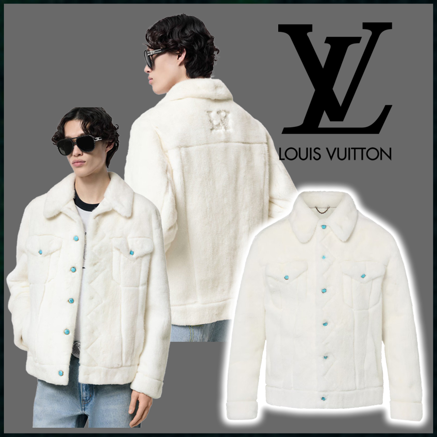루이비통 밍크 트러커 자켓