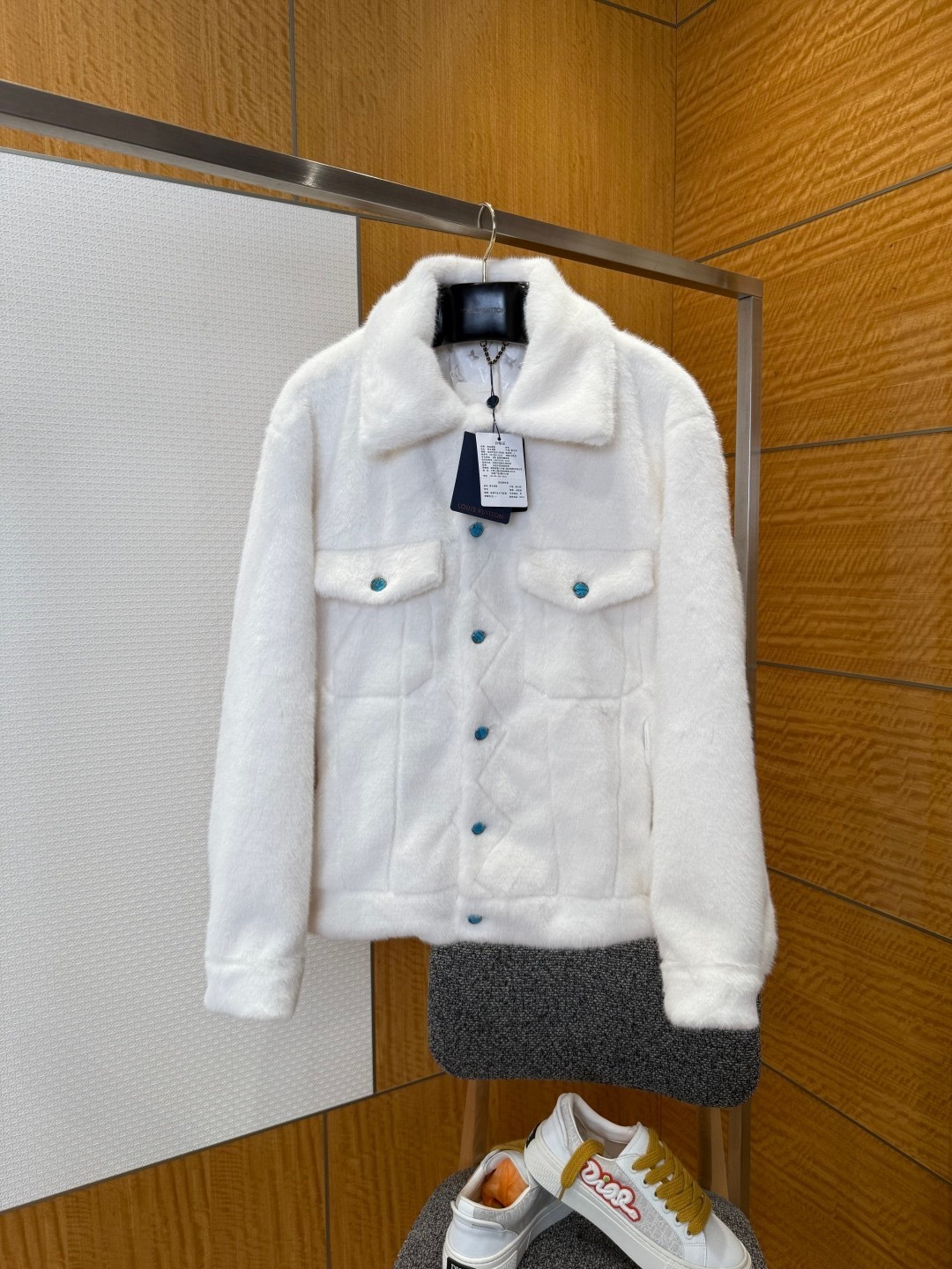 루이비통 밍크 트러커 자켓